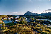 Le isole Lofoten Norvegia. Panorami di Kabelvag (Austvagoya). 